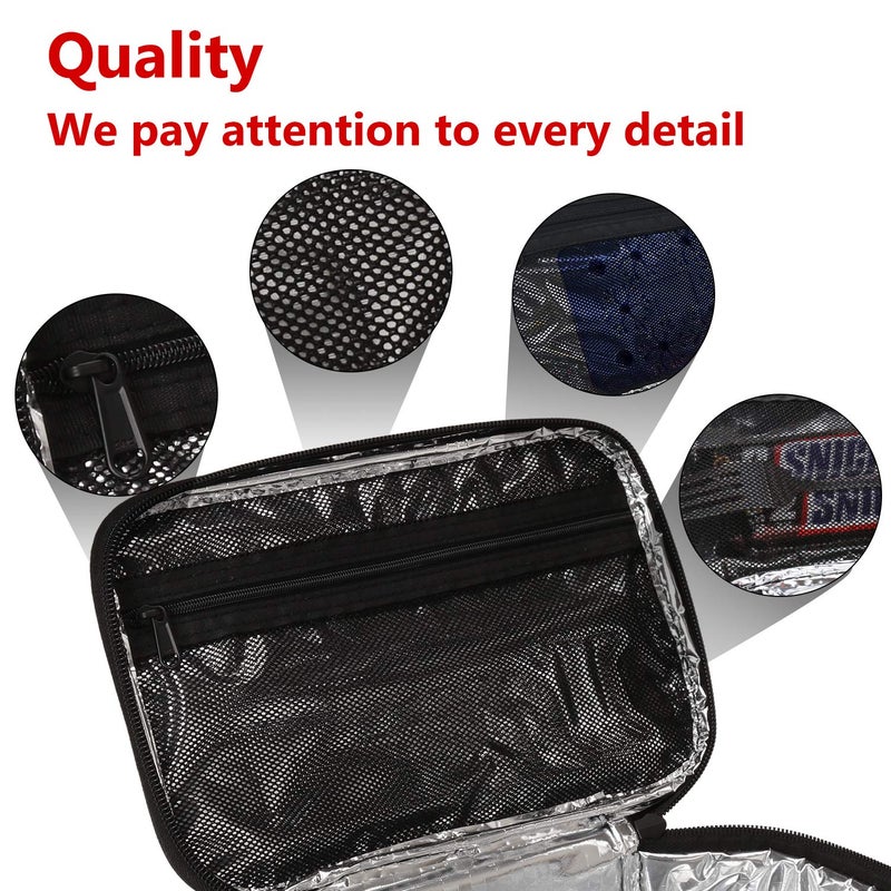 Gloppie Small Lunch Bag Insulated Lunch Box for Women Girls Kids Mini Lunchbox Adult Portable Cooler Bags Reusable Snack Bag Thermal Lunch Boxes, Wine Red - Image 4